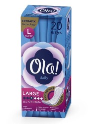 Прокладки женские ежедневные Ola дэйли лардж без аромата 20 шт.