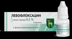 Левофлоксацин капли глазн. 0.5% 5 мл 1 шт.