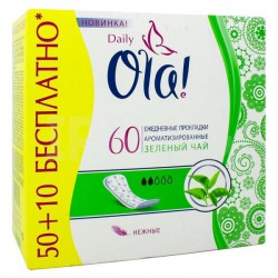 Прокладки женские ежедневные Ola дэйли део зеленый чай 60 шт.