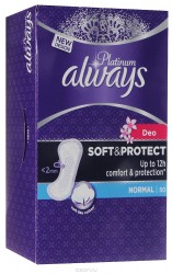 Прокладки женские ежедневные Always Платинум коллекшн нормал део 50 шт.