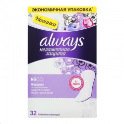 Прокладки женские ежедневные Always нормал дуо незаметная защита ароматизированные 32 шт.